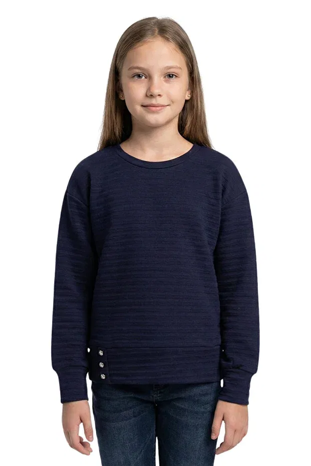 Детские свитшот для девочек с длинным рукавом Crassi, Navy Blue