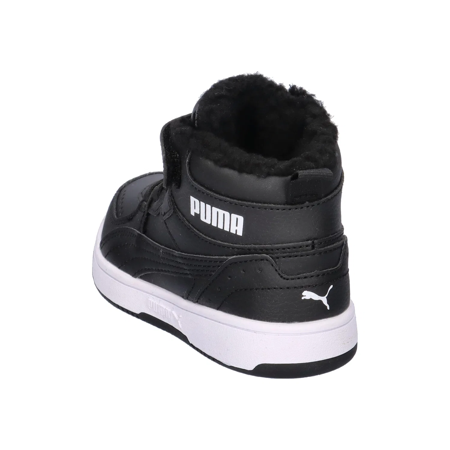 Детские кроссовки с мехом Puma Rebound Joy Puma, Schwarz Weiss Grau — фото 4