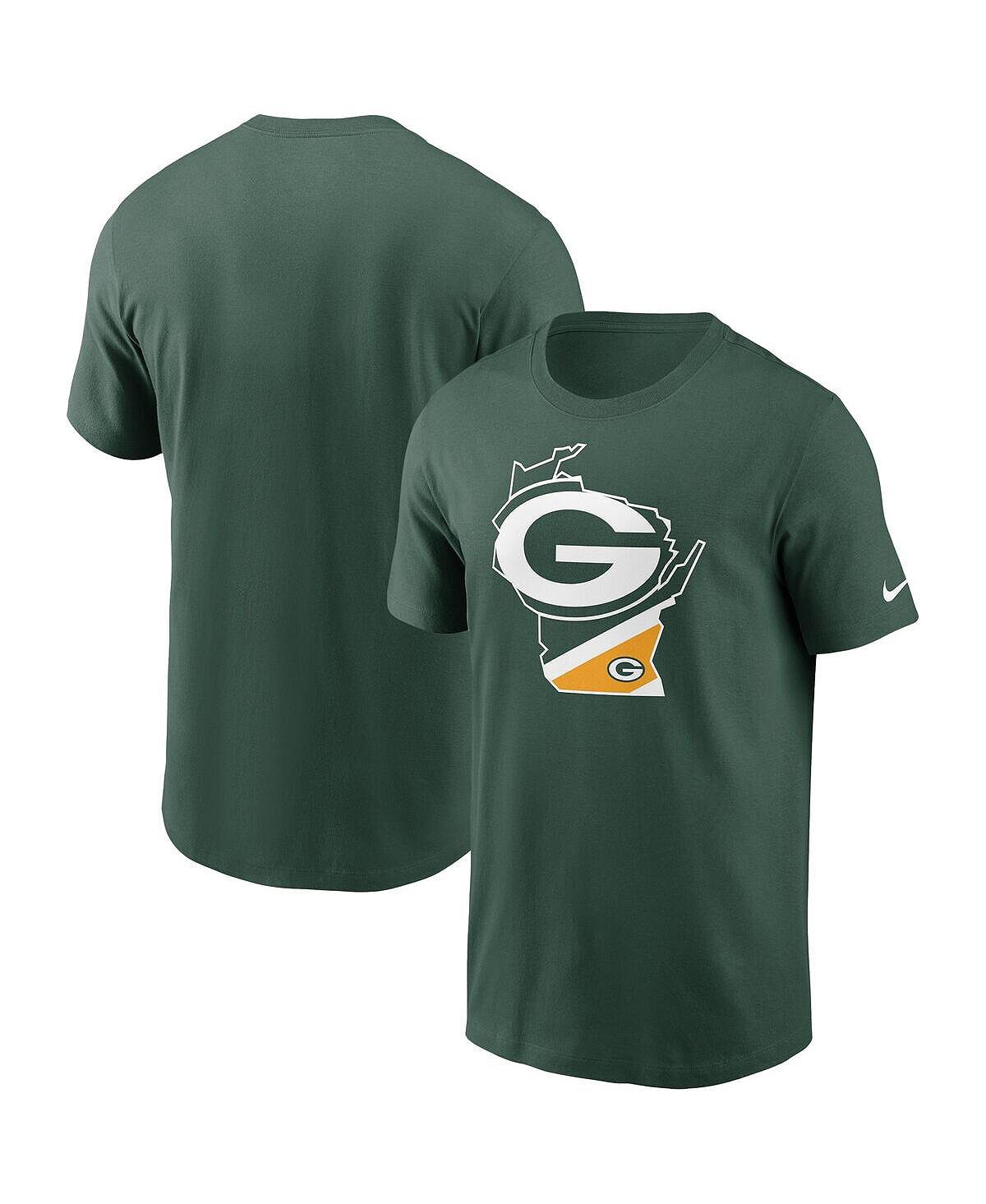 

Мужская футболка green bay packers hometown collection wisconsin Nike, зеленый