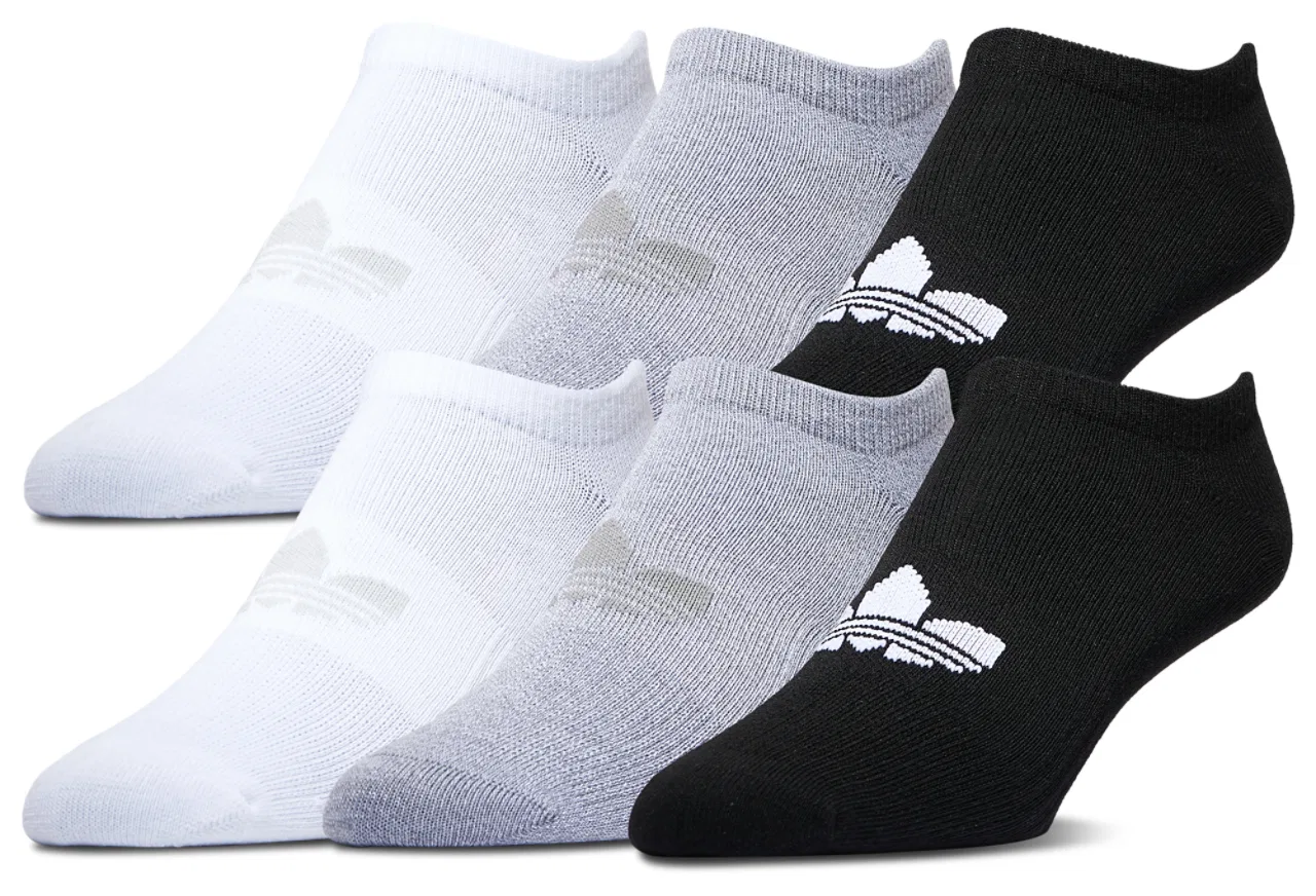 Носки мужские невидимые Superlite 6 пар Adidas, цвет Heather Grey/Black/White