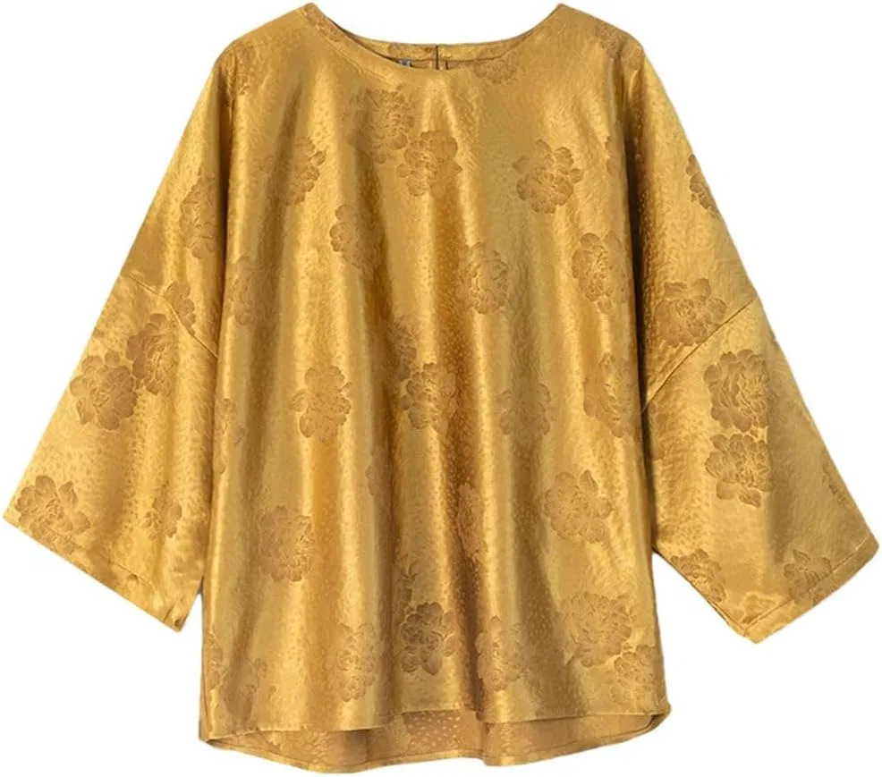 Женская футболка с рукавами-кимоно O-Neck, Golden