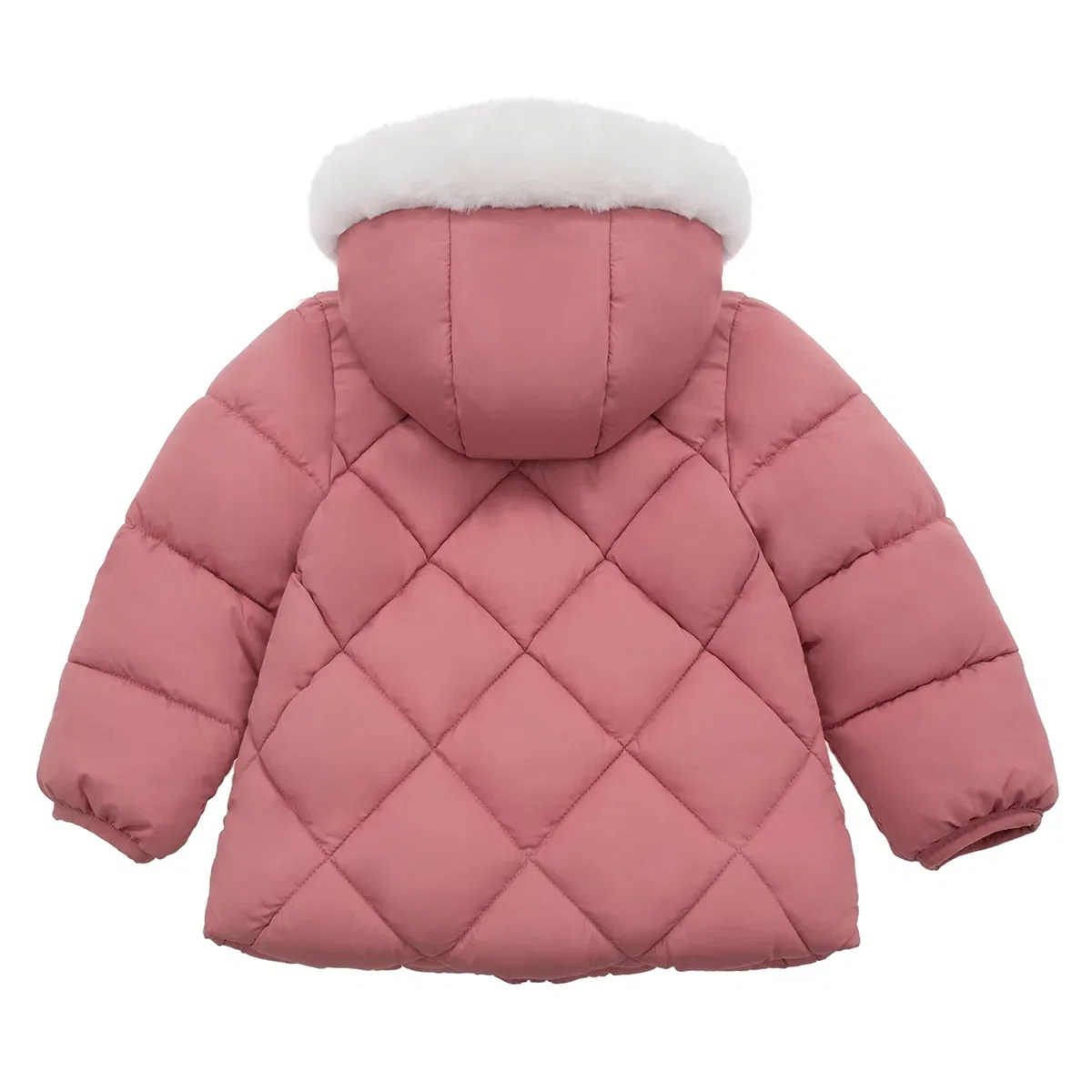 Детское пальто-пуховик для девочек с капюшоном Rokka&Rolla, Pink Coral — фото 4