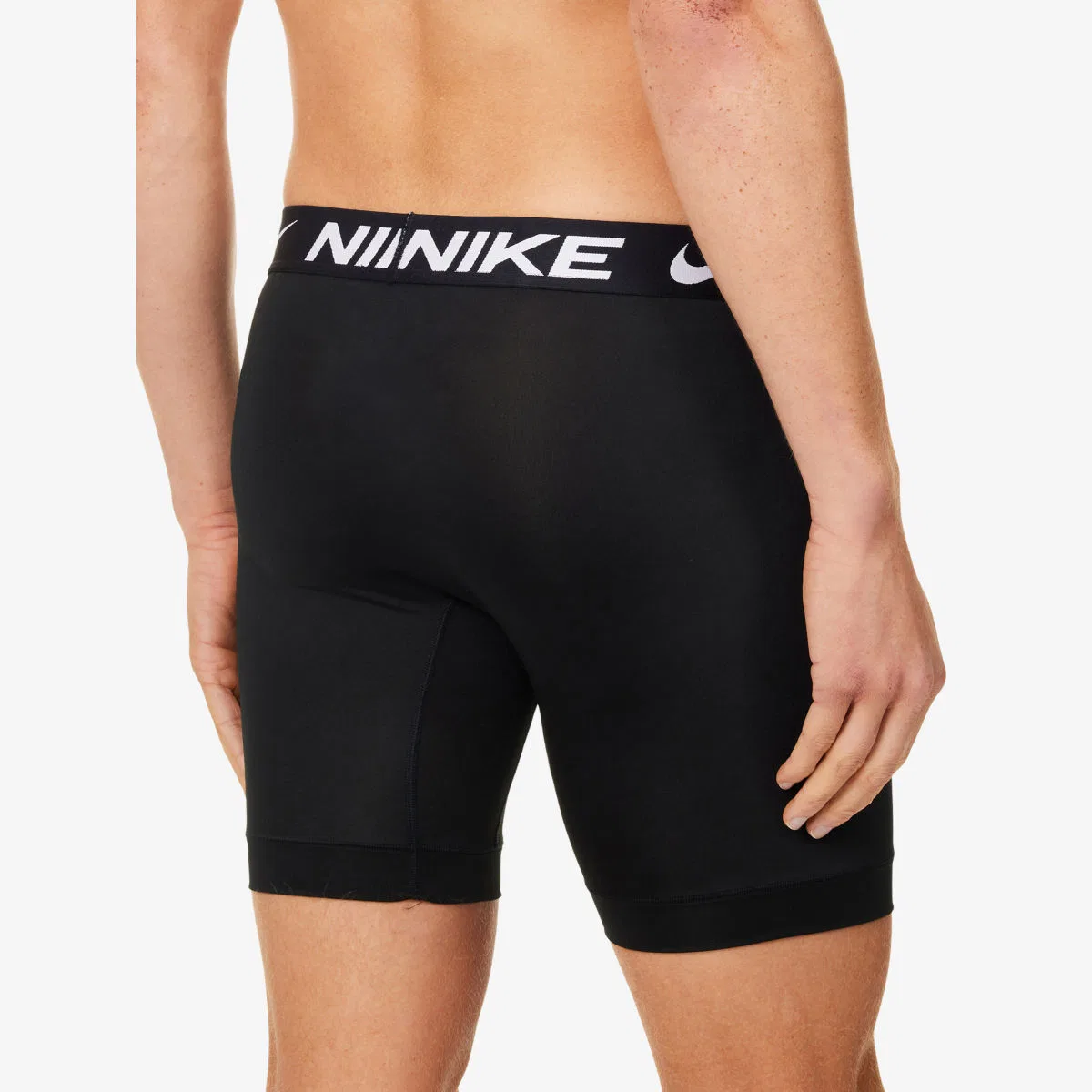 Комплект из трех длинных боксерских трусов Dri fit из эластичного трикотажа Nike, черный — фото 3