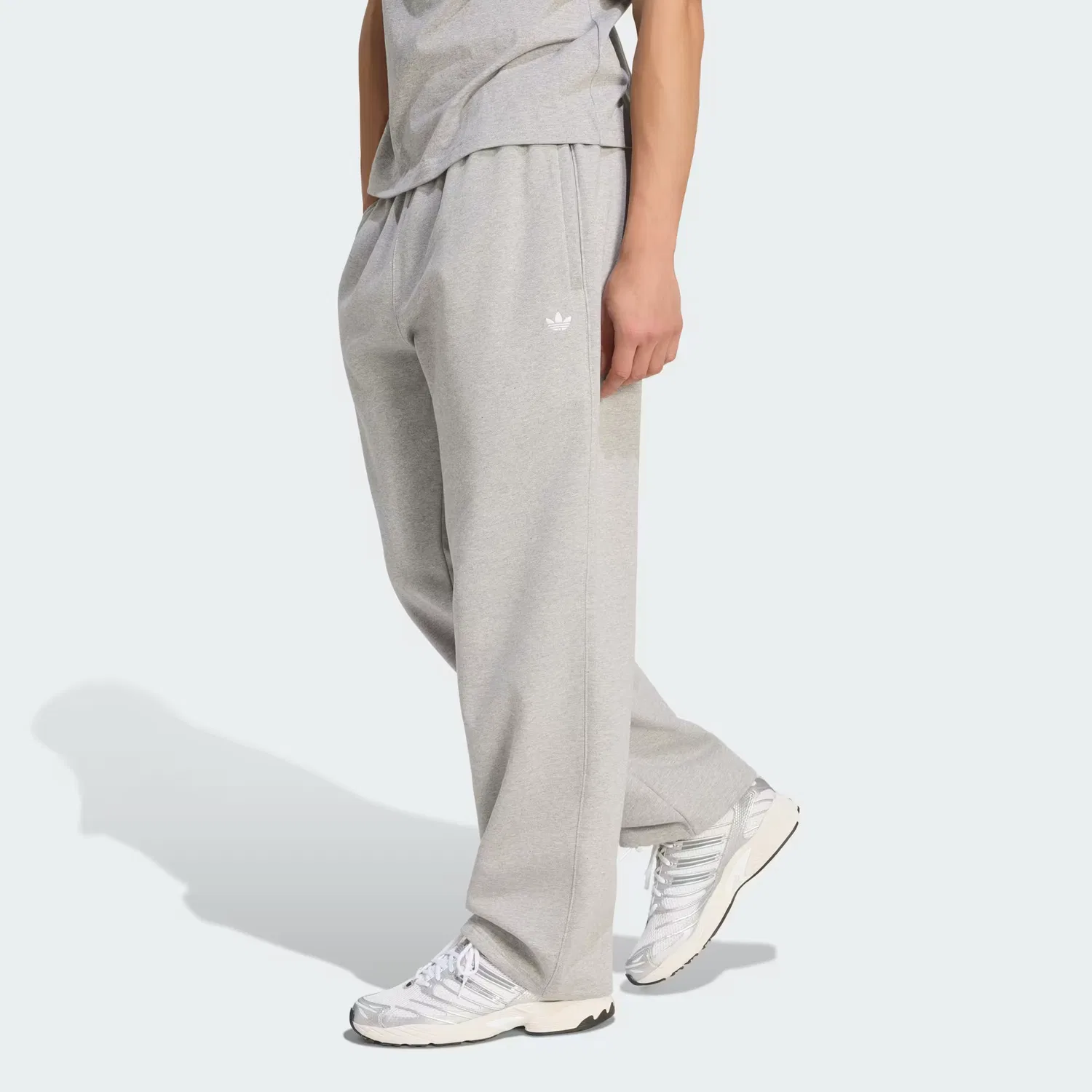 Мужские брюки свободного кроя Trefoil Essentials Open Hem Adidas Originals, серый меланж