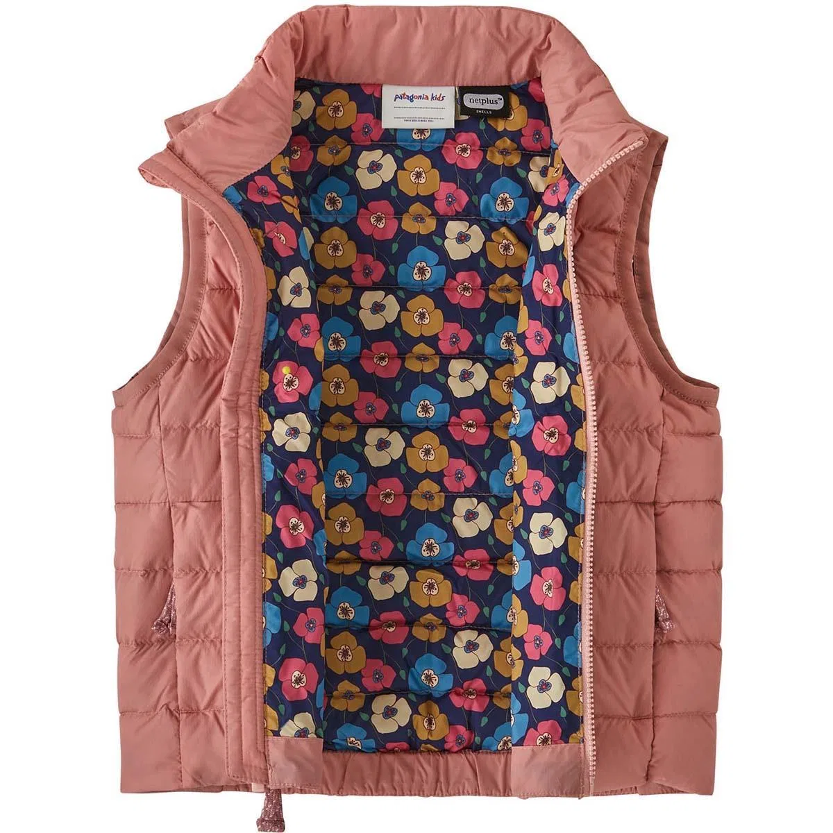 Детский жилет стеганый с капюшоном Patagonia Baby Down Sweater Vest, Sunfade Pink — фото 2