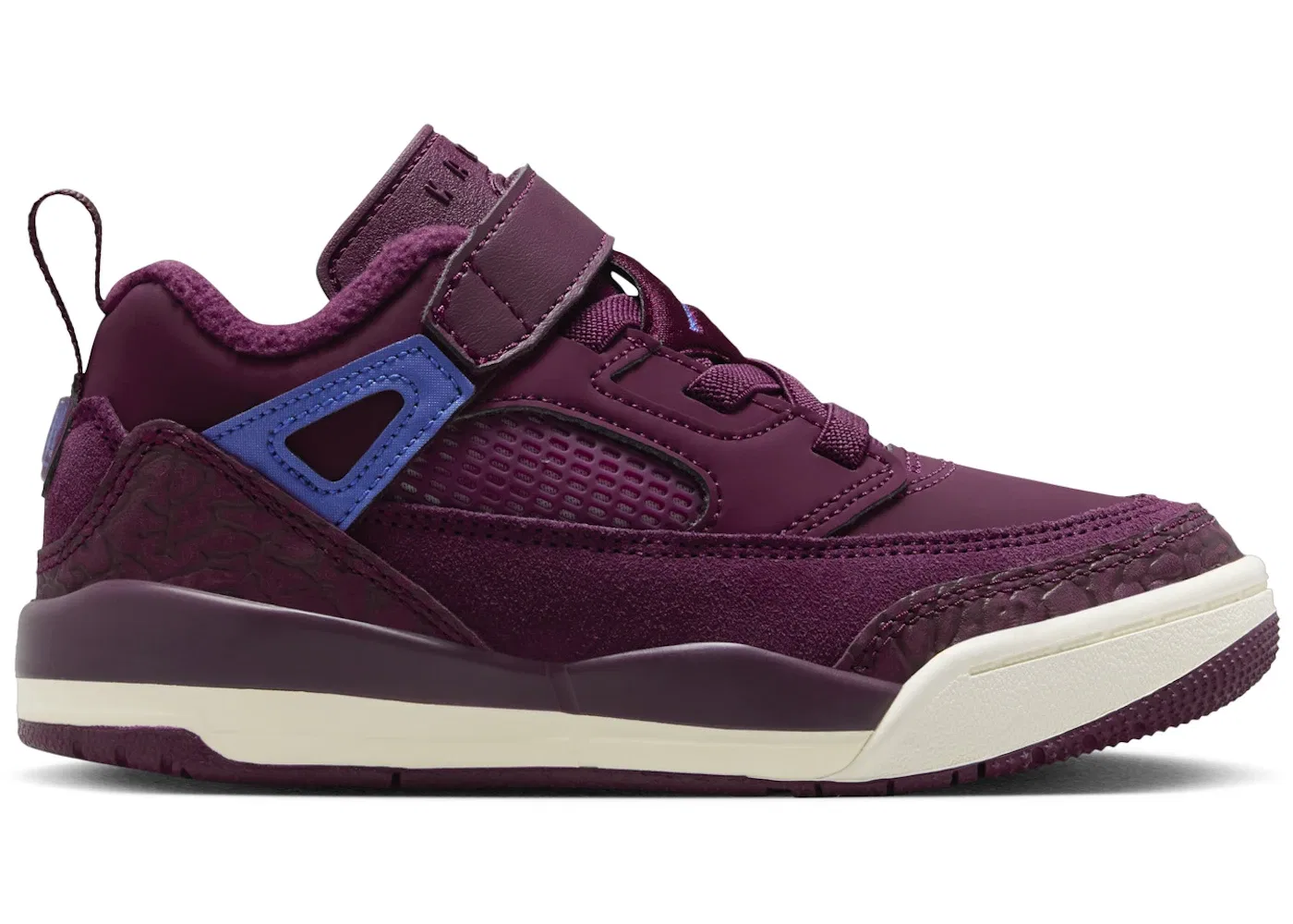 Детские кроссовки для мальчиков с принтом Jordan Spizike Low Jordan, Bordeaux/Sail/Hyper Royal
