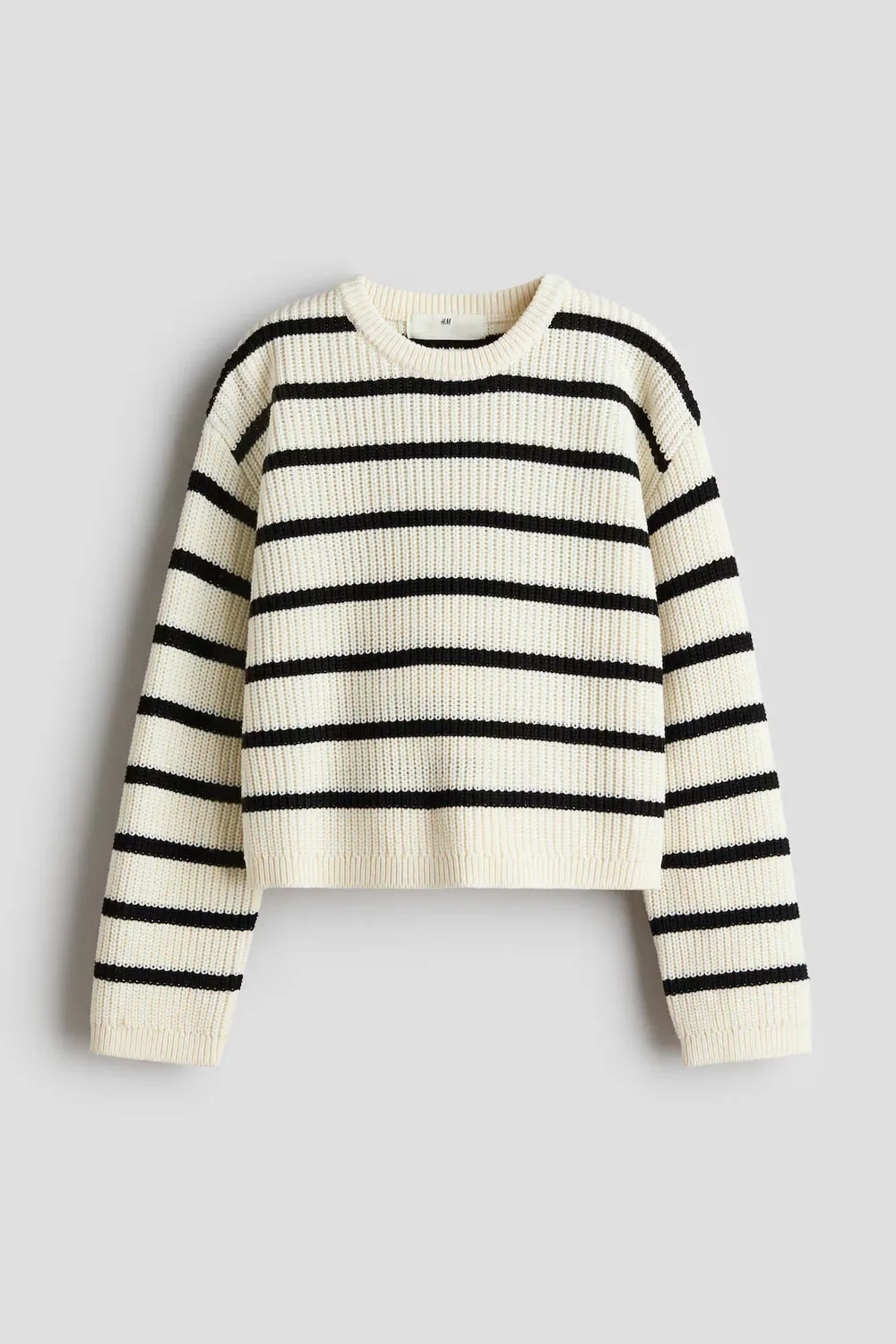 Свитер в рубчик H&M, Cremefarben/Gestreift