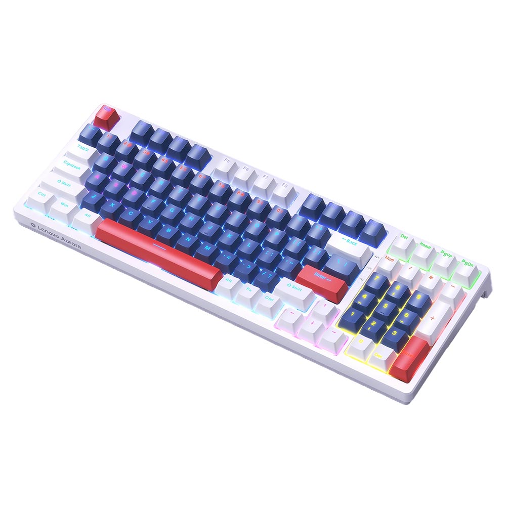 

Механическая клавиатура Lenovo Aurora GK10, Blue Switch, Mecha Blue, английская раскладка
