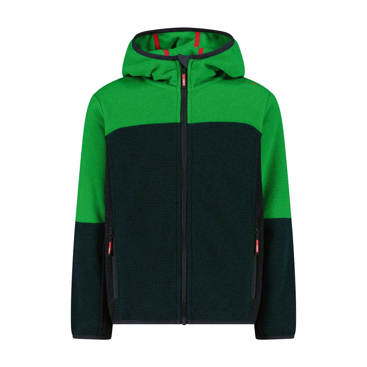Детская флисовая куртка с капюшоном Kid Jacket Fix Hood Cmp, Grun Rot