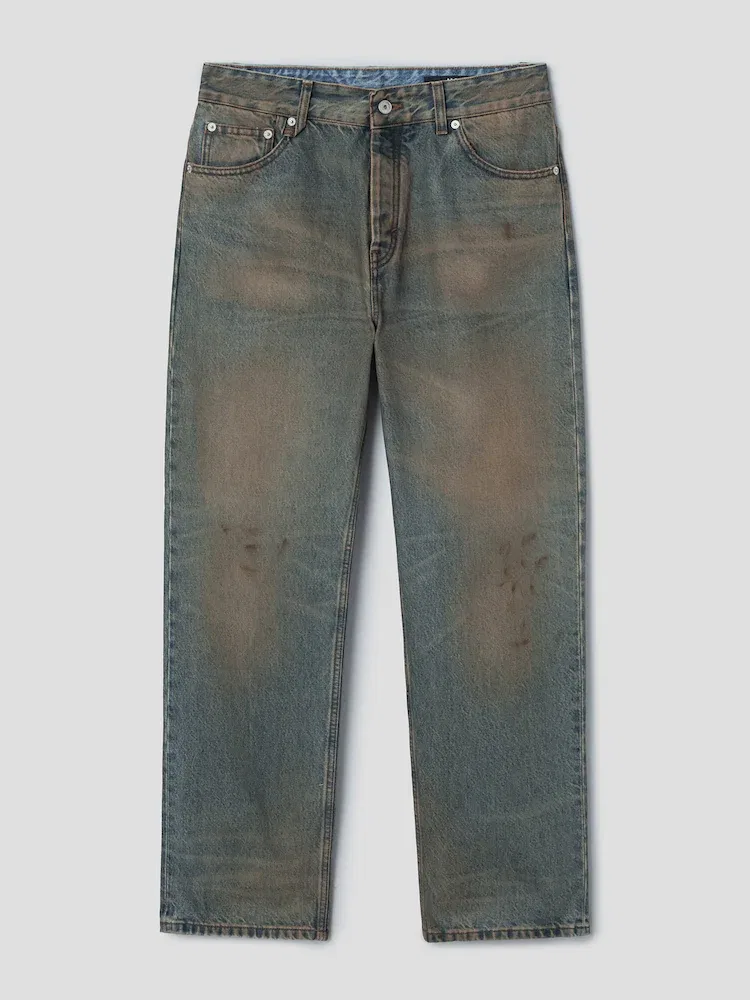 Джинсы Mid-Rise Straight Fit Le De-Nimes Berger JACQUEMUS, Blue