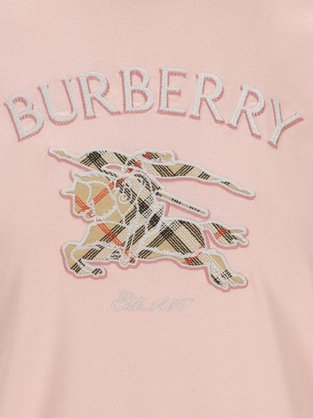 Футболка из хлопка с принтом «Клетка Рыцаря» Burberry, розовый — фото 3
