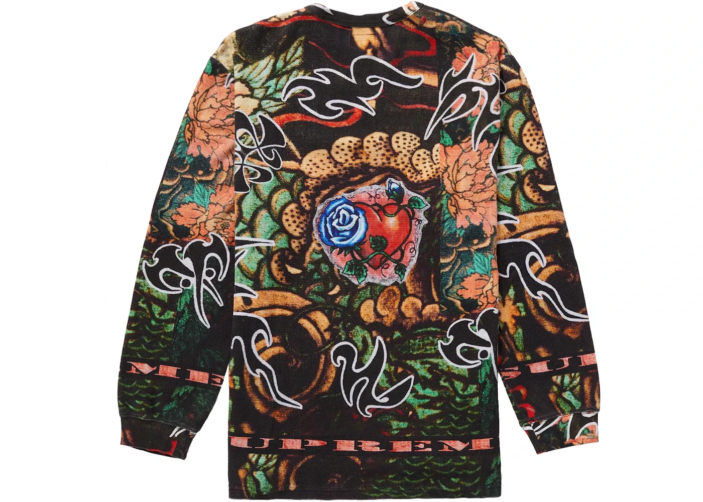 Мужская футболка с длинным рукавом с принтом Supreme Sacred Heart Waffle L/S Top, Multicolor — фото 2