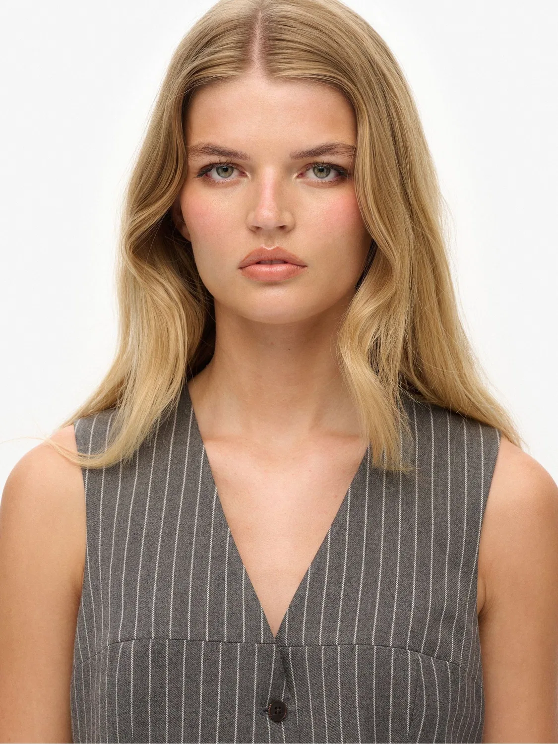 Жилет Superdry Grey Pinstripe, серый — фото 3