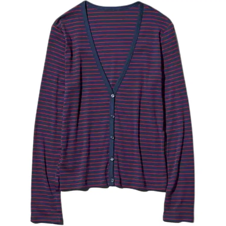 Трикотаж V-образный вырез, Navy Blue, UNIQLO
