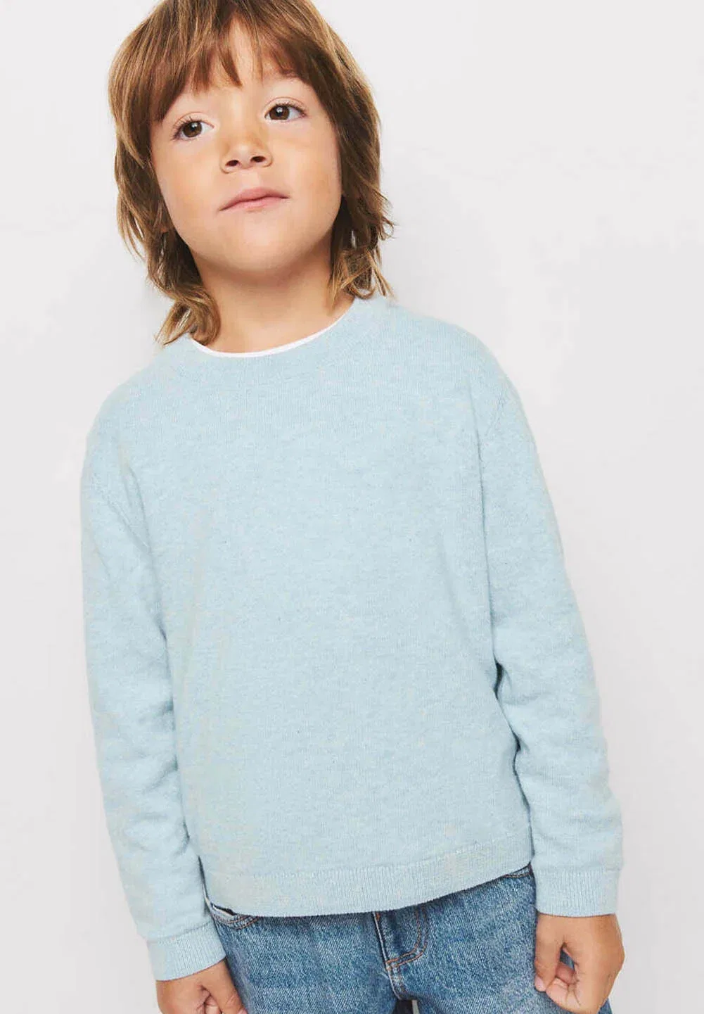 Детский джемпер Mango Kids, Light Blue