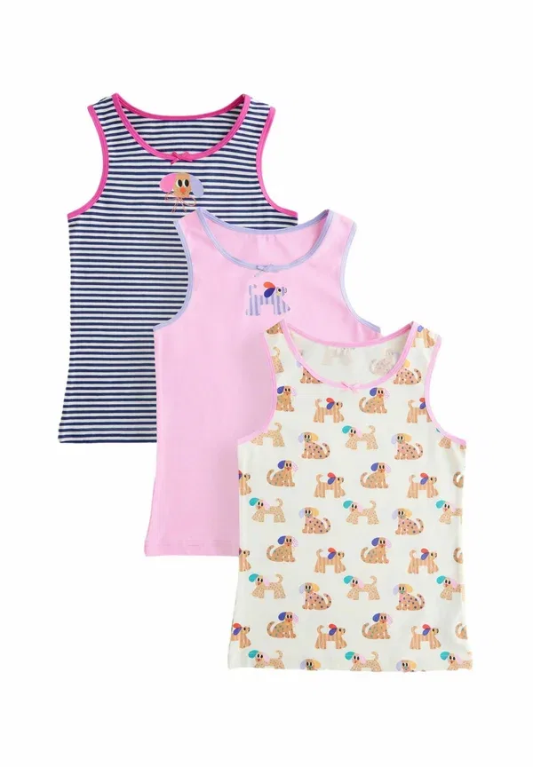 Футболки с принтом животных, Regular fit - printed 3 pack, Next, синий