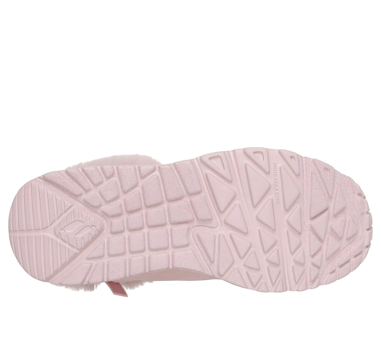 Детские кроссовки для девочек с принтом Uno Lite Cozy Leopard Skechers, Blush Synthetic Trim — фото 2