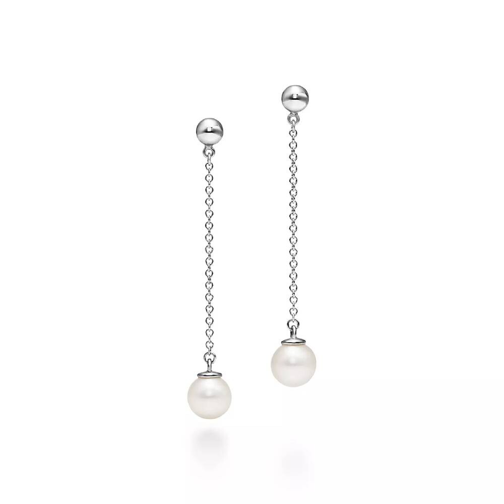 

Серьги Tiffany & Co. Pearl Drop, жемчуг/серебро