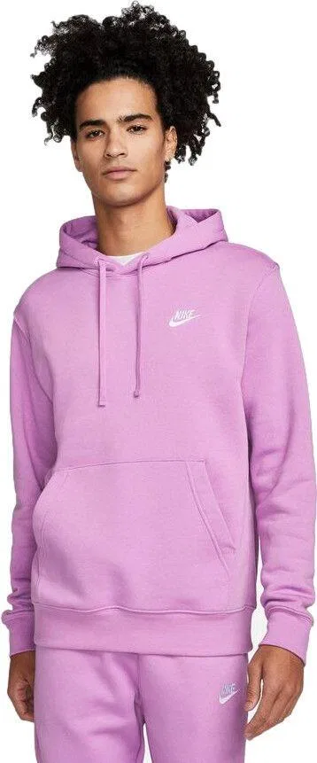 Мужское худи из флиса с капюшоном Nike Sportswear Club Fleece, Fluoreszierendes Magenta