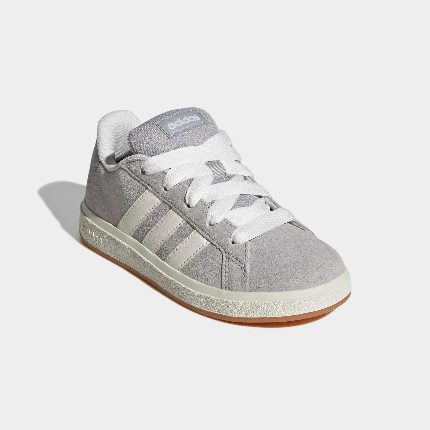 Детские кроссовки с замшевым верхом Grand Court 00 Base Adidas, Hellgrau Weiss — фото 3