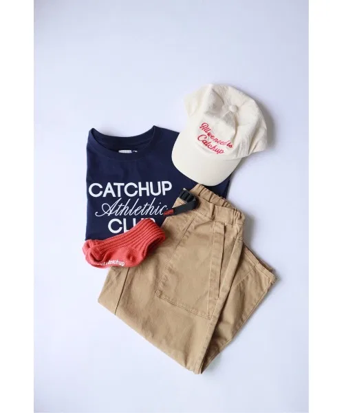Детская футболка с принтом CATCHUP Athlethic CLUB Catchup, Белый — фото 2
