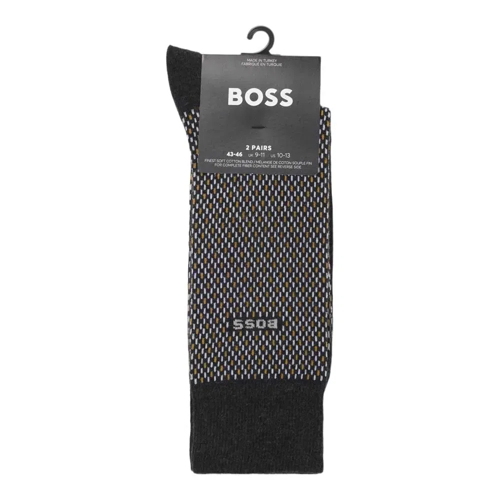 Мужские носки с мелким узором Minipattern BOSS, Black — фото 2