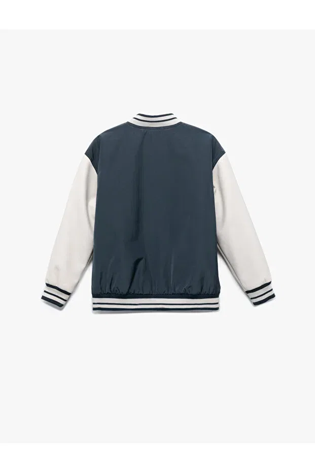 Детская зимняя куртка для девочек с принтом Koton, Navy Blue — фото 2