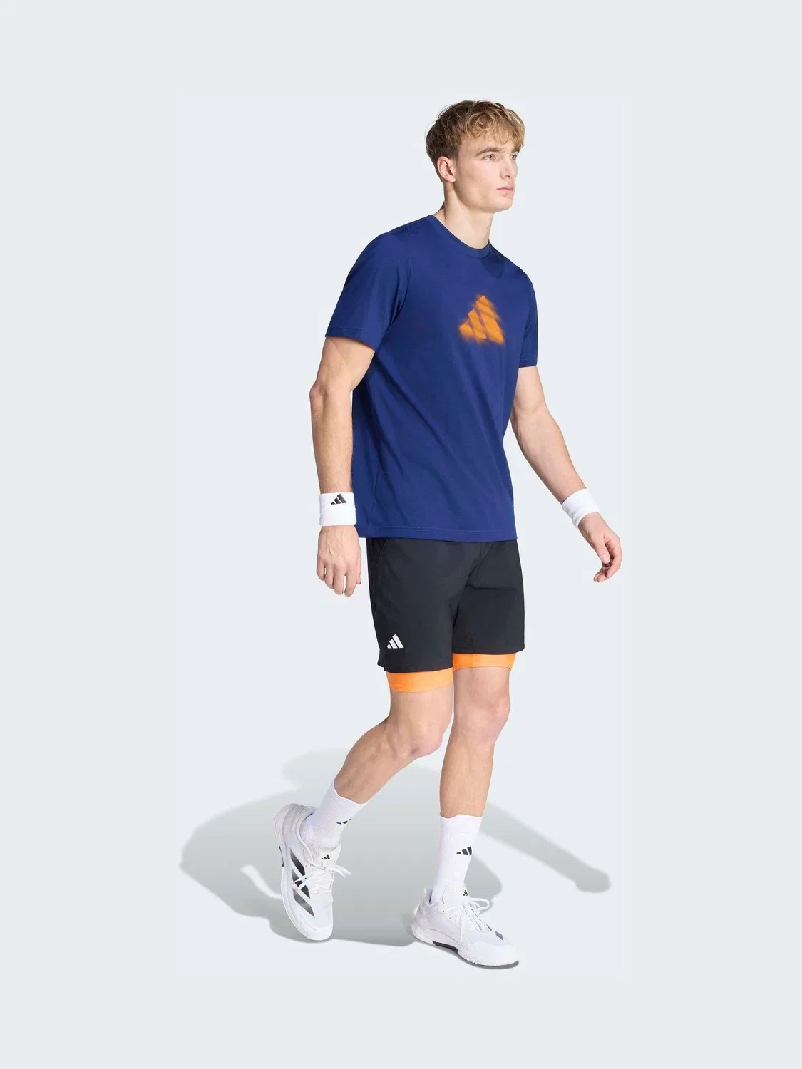 Футболка с принтом Clay Is Not Graphic adidas, синий — фото 3