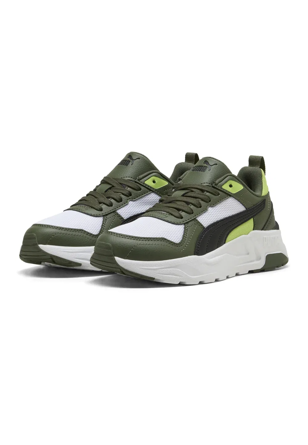 Кроссовки Trinity 2 lt jr унисекс Puma, White- Black-Moss Veil — фото 2