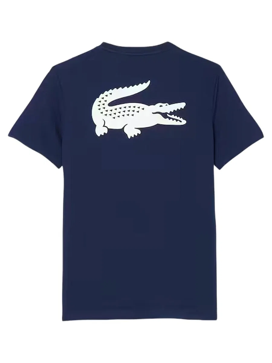 Футболка LACOSTE 'Camiseta lacoste marino back croco ultra dry tee' синего цвета — фото 4