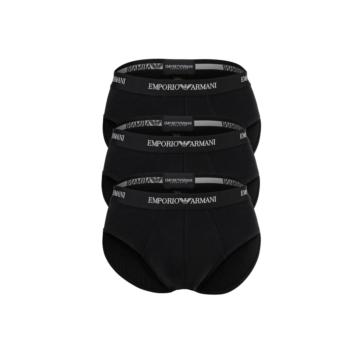Мужские трусы-слипы с логотипом Emporio Armani, Black