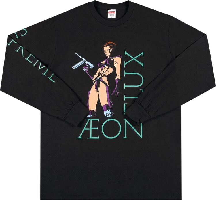 

Лонгслив Supreme Aeon Flux Long-Sleeve Tee 'Black', черный