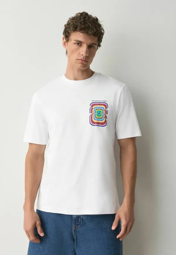 Футболка хлопковая Regular fit - football world cup relaxed fit t-shirt - print t-shirt Next, белый