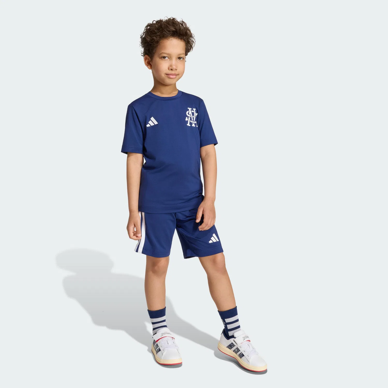 Детский спортивный костюм с технологией Climacool Marvel Spider-Man Sport Set Adidas, Dark Blue / White — фото 2