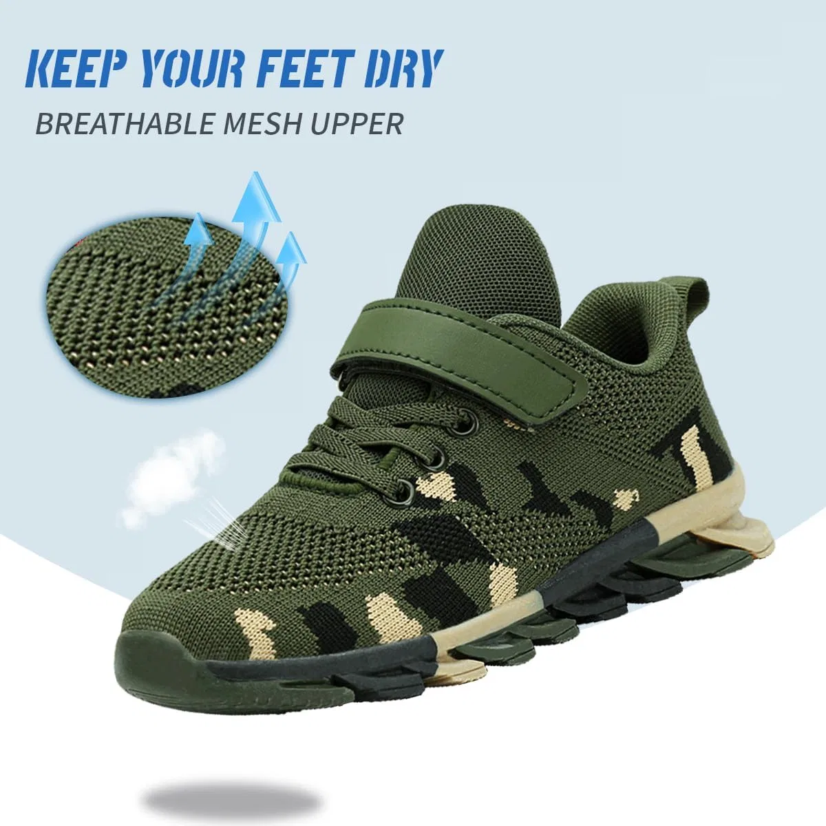 Детские кроссовки для бега с принтом CDLHHM, Camouflage — фото 2
