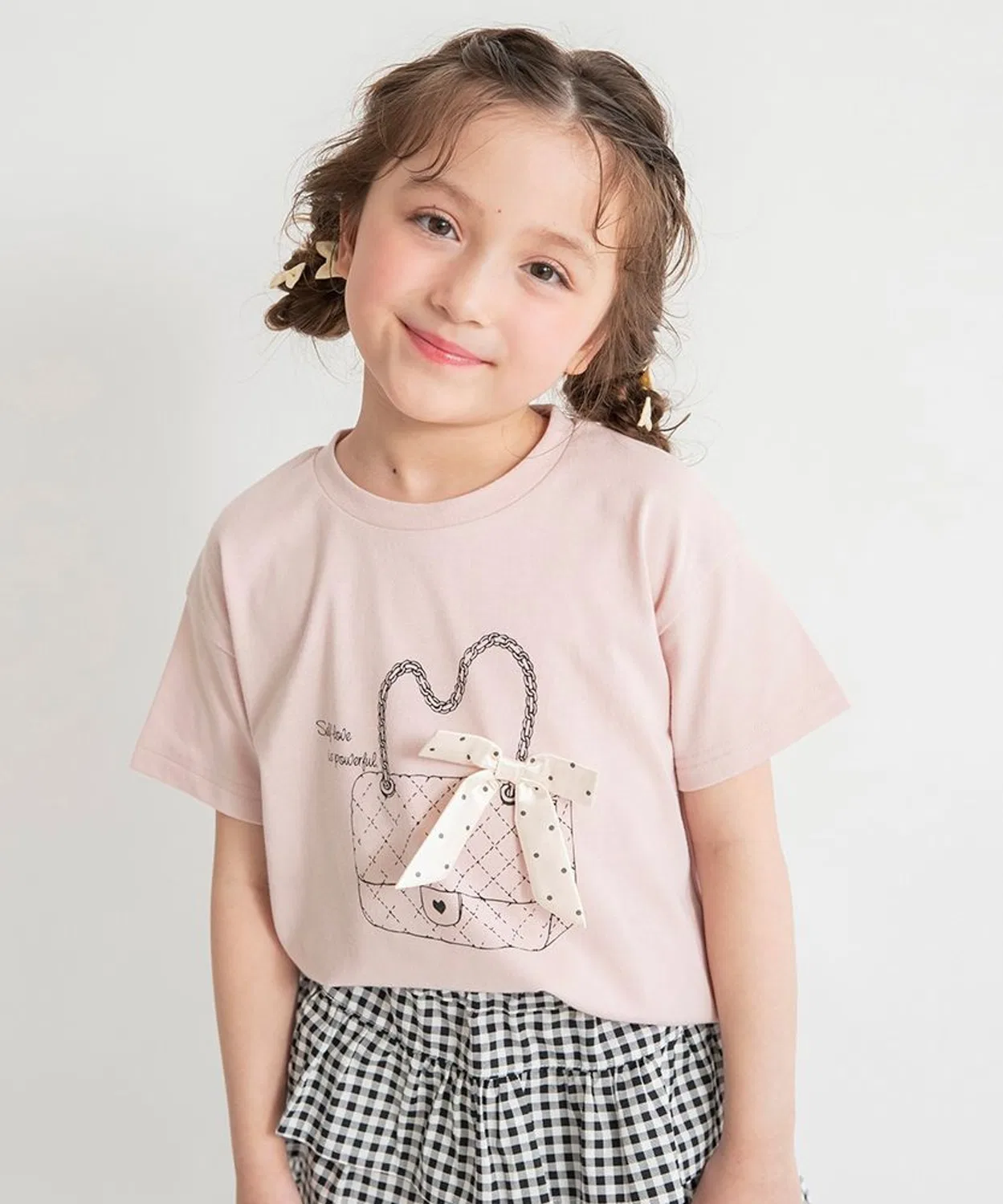 Детская футболка с ажурным принтом, ассорти Branshes, Pink