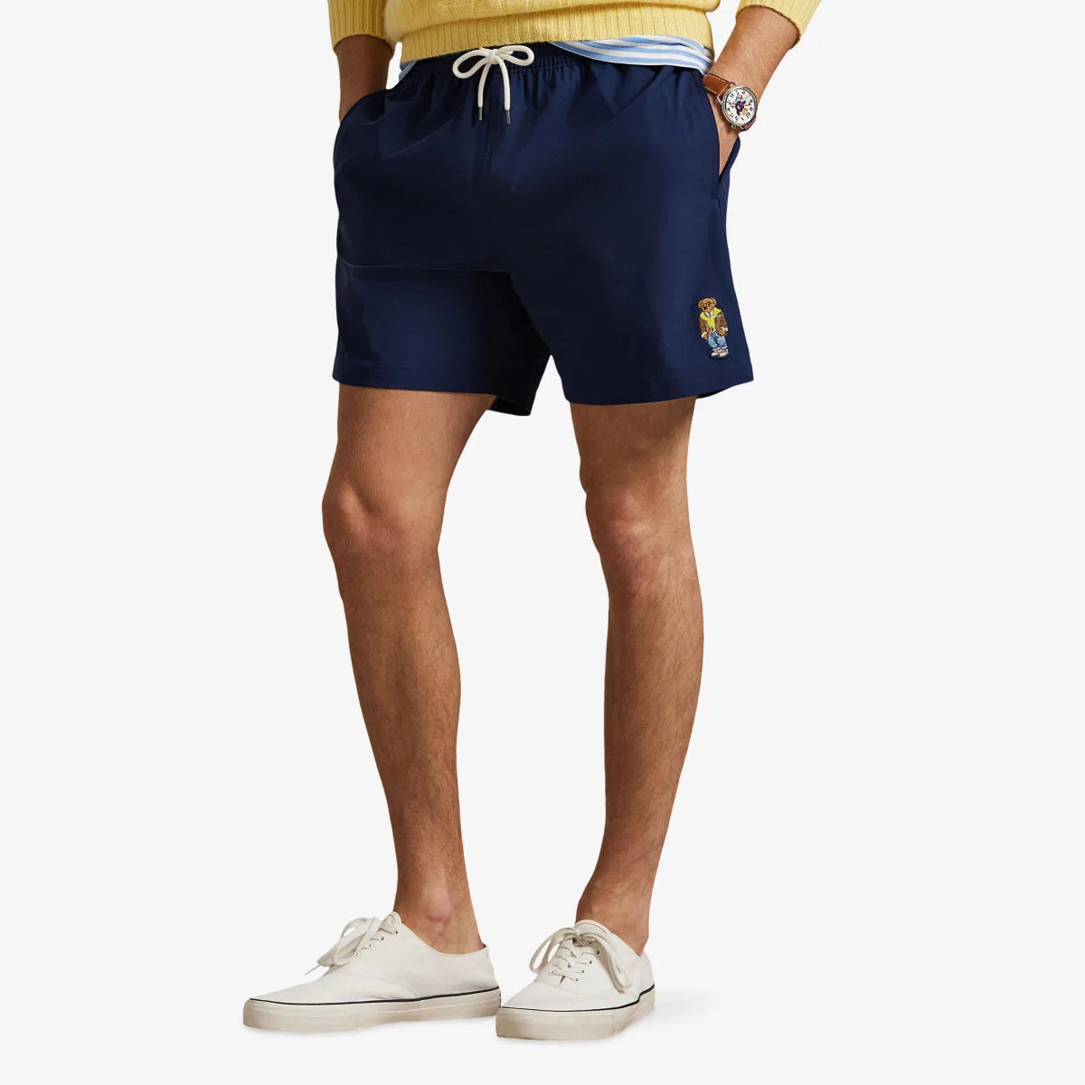 Эластичные тканые шорты с вышитым логотипом Traveler Polo Ralph Lauren — фото 3