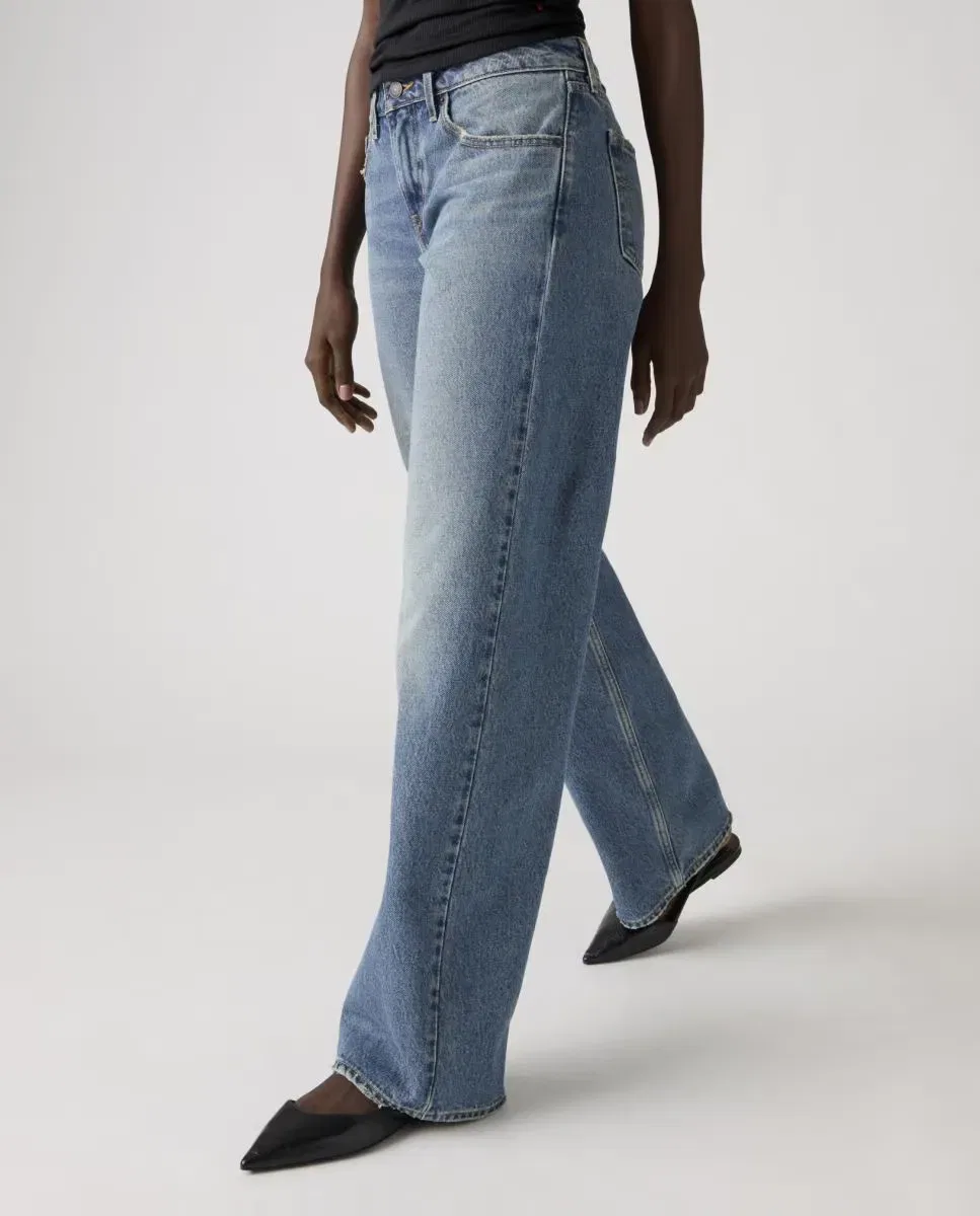 Женские джинсы прямого кроя с низкой посадкой Low Loose Levi's, Azul Claro — фото 3