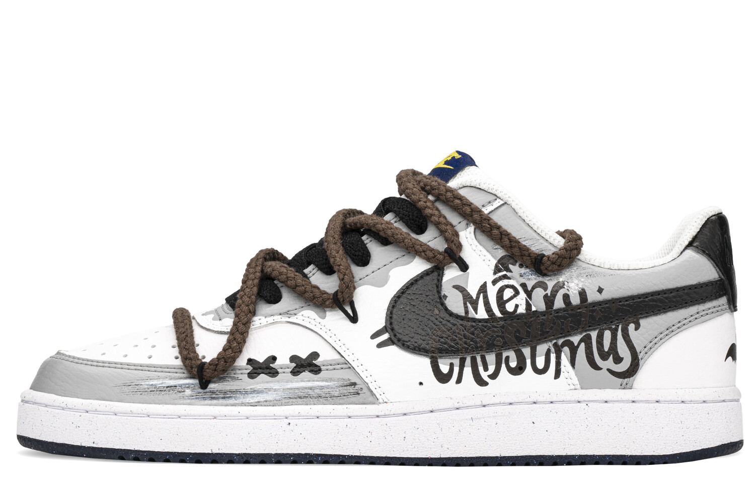 

Кроссовки Nike Court Vision 1 Skateboard Shoes Men Low-Top Black White Brown