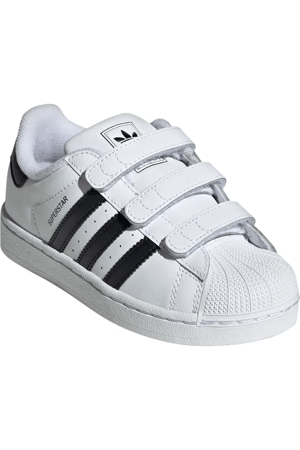 Кроссовки детские на липучках Superstar II CF C adidas, белый/черный/белый