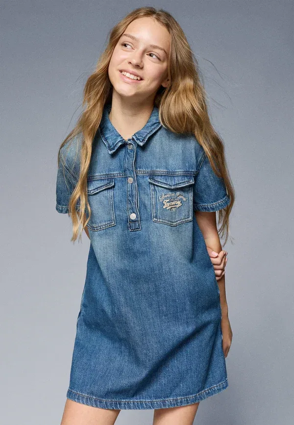 Платье джинсовое Denim dress Tommy Hilfiger, Island Blue, синий