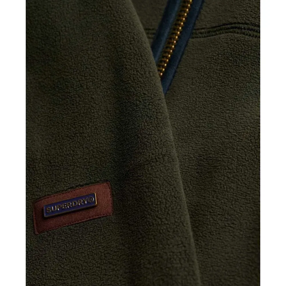 Свитер на молнии Superdry Estate Fleece Superdry, зеленый — фото 2