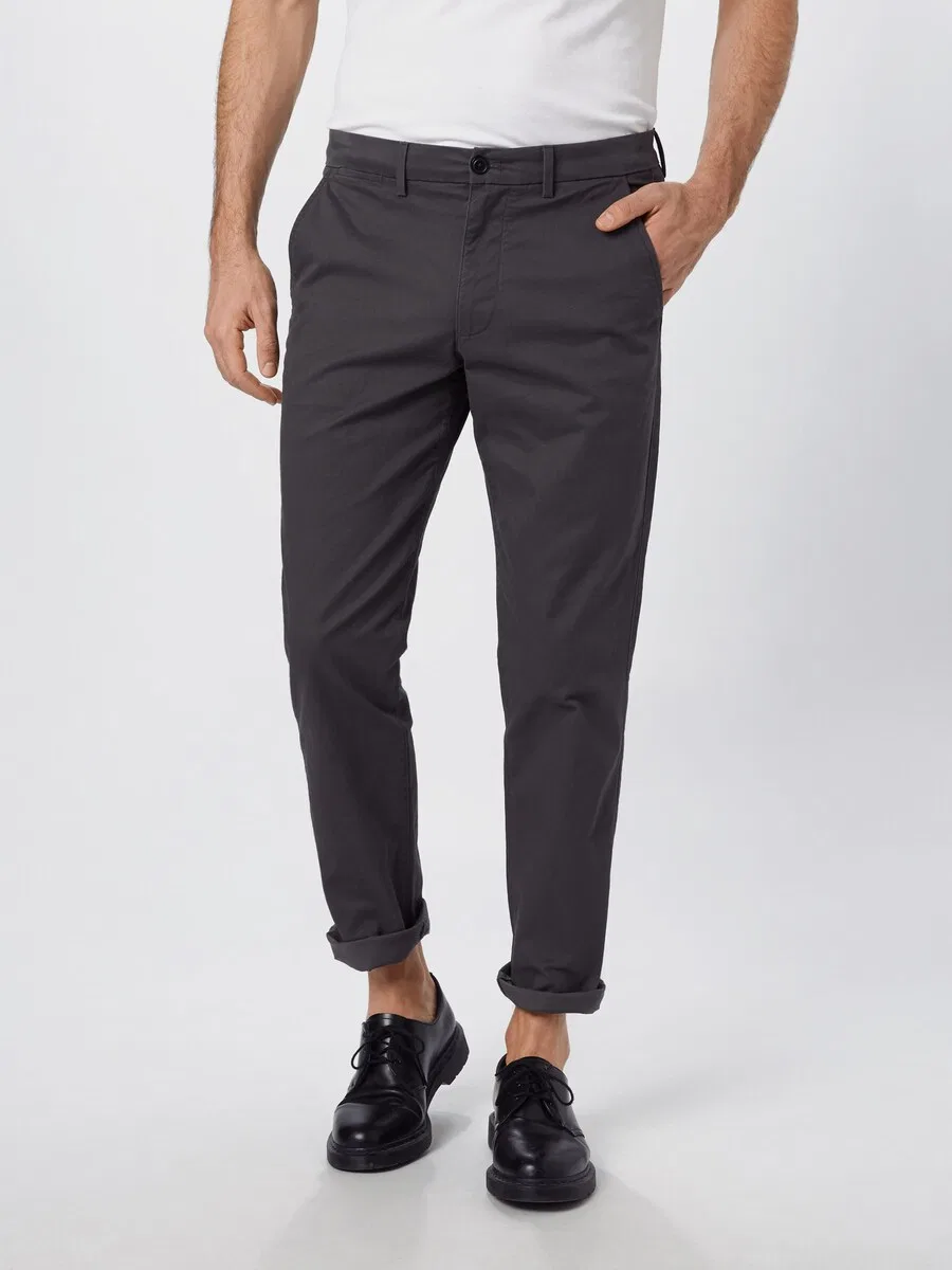 Брюки-чиносы GAP Slim fit 'Essential' темно-серого цвета — фото 2