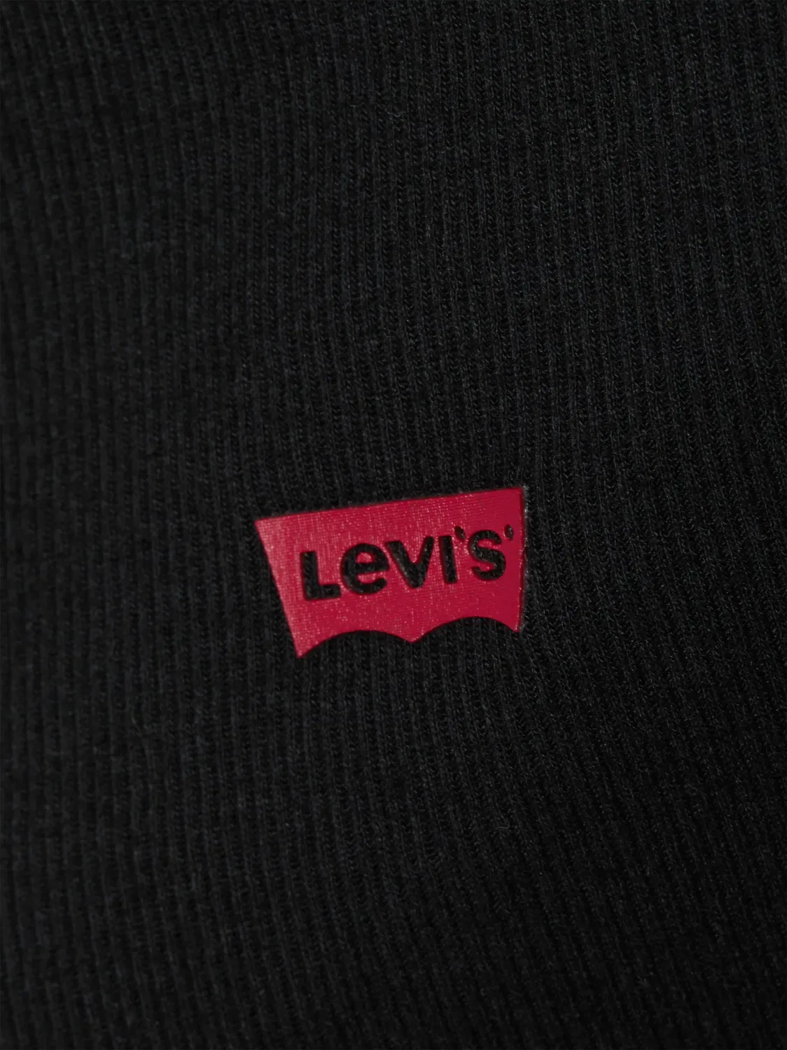 Женская укороченная полосатая футболка Levi's, Black — фото 3