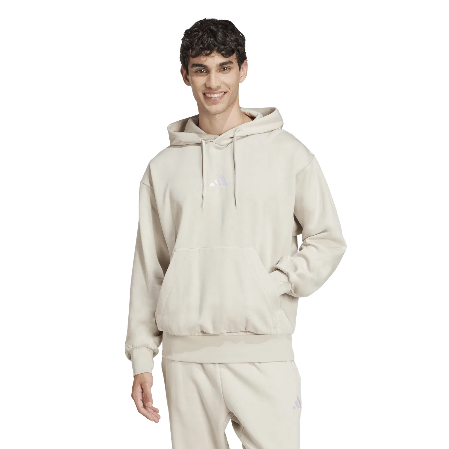 Мужское худи с капюшоном Adidas, белый — фото 2