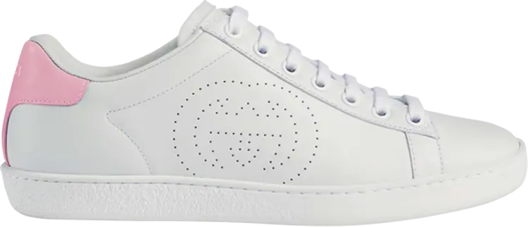 Кроссовки Gucci Wmns Ace Interlocking G - White Pink, белый