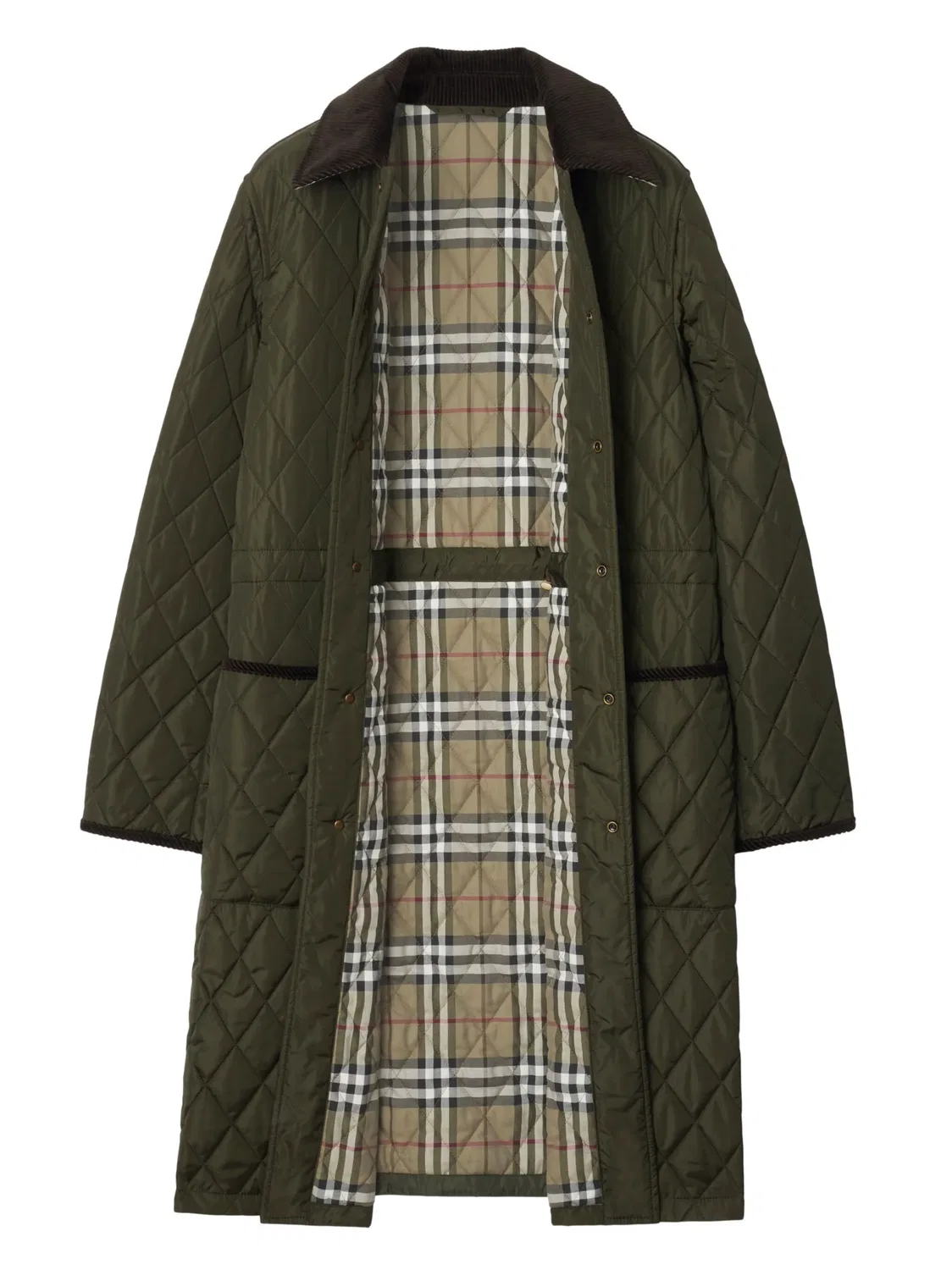 Куртка из стеганой ткани от Burberry, оливковый — фото 2