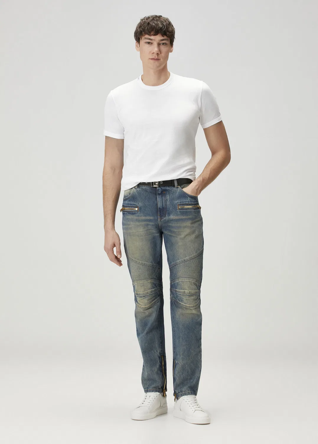 Джинсы Biker Regular Fit Balmain, blue