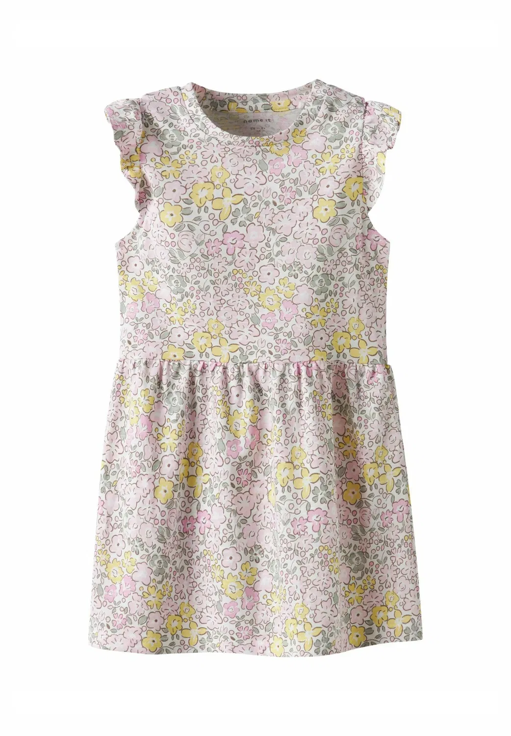 Платье из трикотажа с принтом по всей поверхности Name It, Bright White