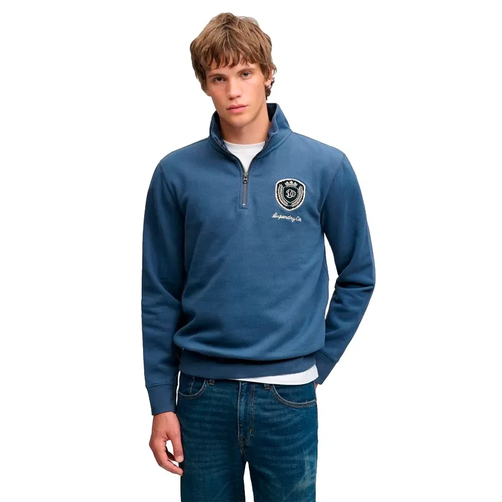 Мужской свитшот с полузамком Vintage Athletic Superdry, Blue
